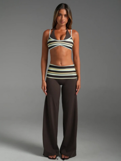 Stripe Top & Pants Set