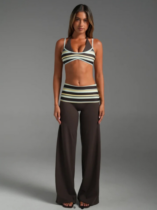 Stripe Top & Pants Set