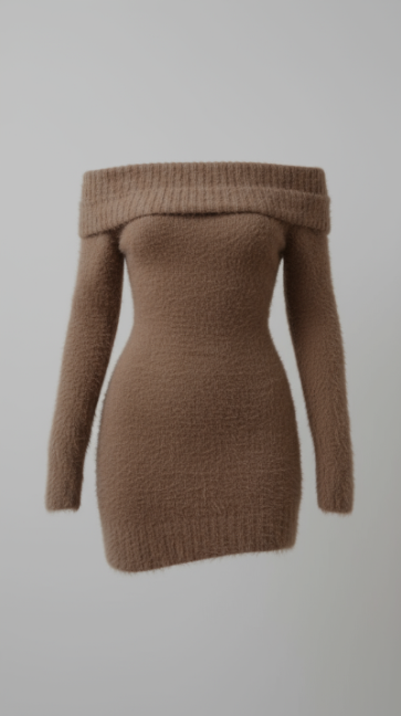 Off Shoulder Sweater Dress