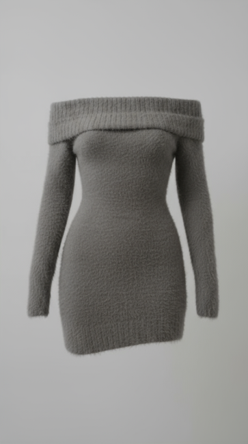 Off Shoulder Sweater Dress
