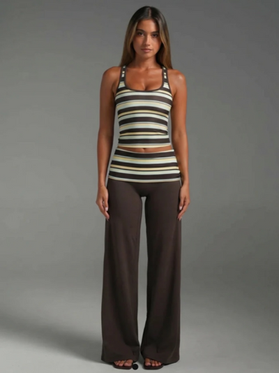 Stripe Top & Pants Set